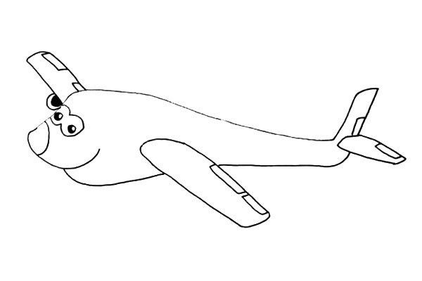 Cartoon airplane simple drawing tutorial