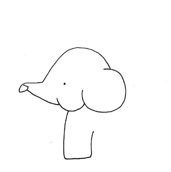 How to draw the leader elephant in simple strokes