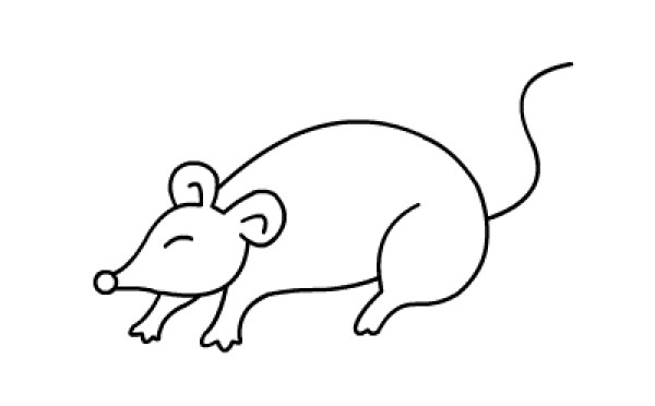 Vivid simple drawing of mouse