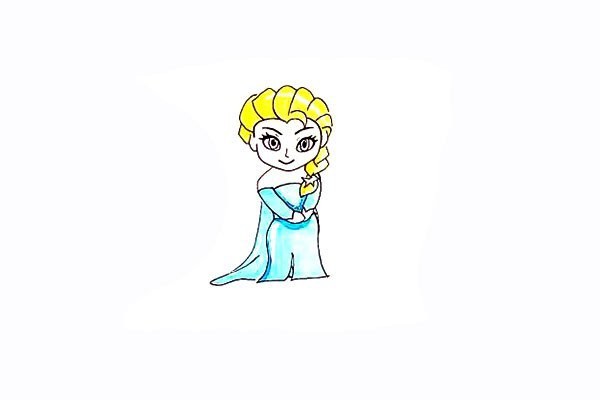 How to draw Princess Elsa