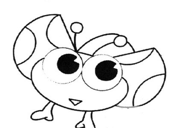 Cartoon seven-star ladybug simple drawing picture