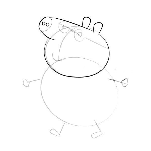 Peppa Pigs Daddy Pig Simple Drawing