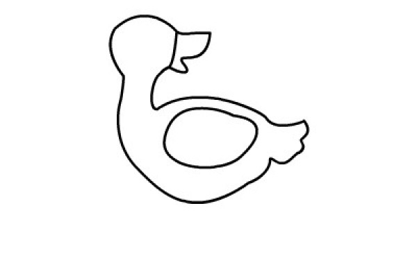 How to draw a duck with simple strokes for children