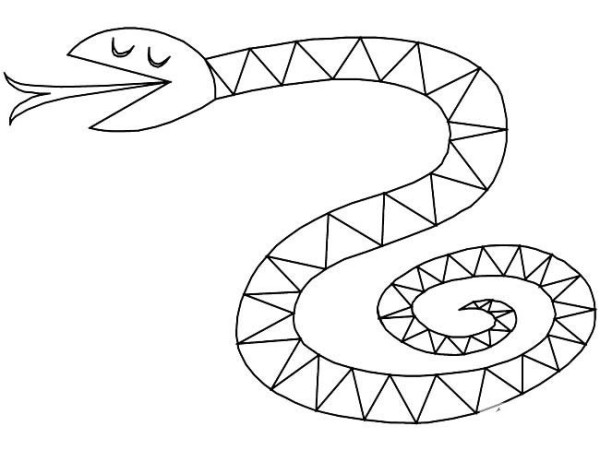 simple snake drawing