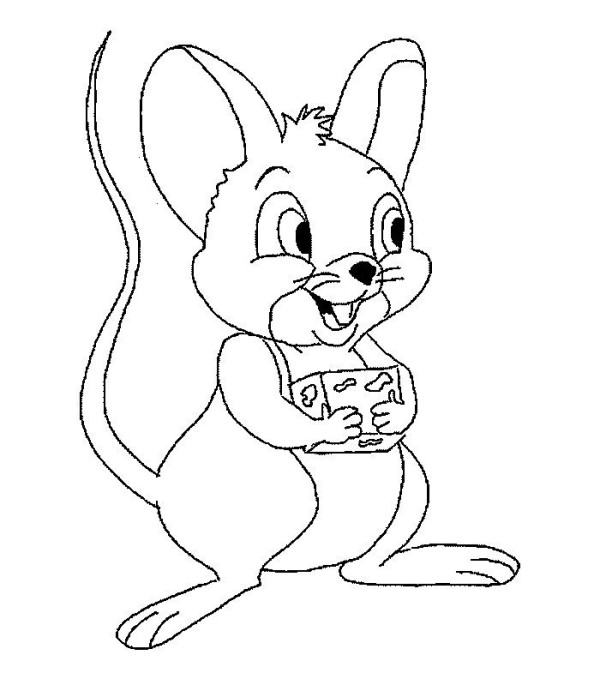 Simple drawing of mouse cartoon image