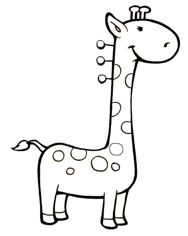 Cute giraffe simple strokes