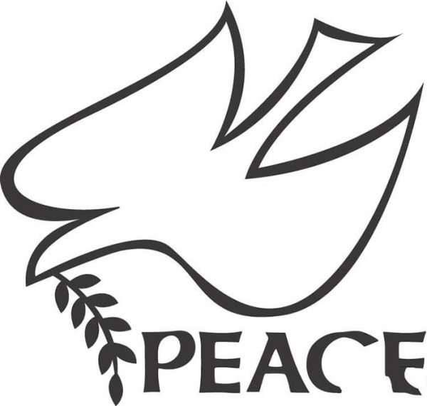 Two super simple simple drawing pictures of peace doves