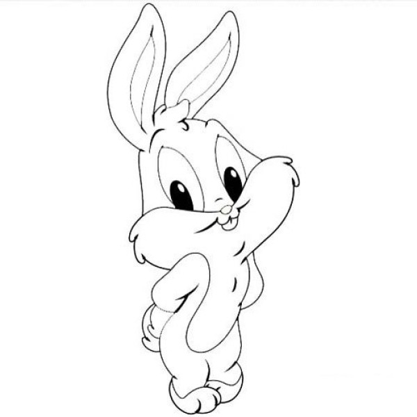 Animal simple drawing of bunny, simple drawing of bunny picture