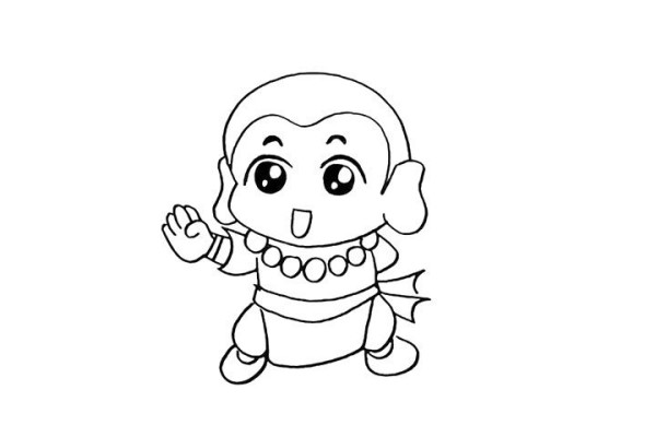 How to draw a little monk