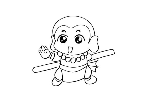 How to draw a little monk