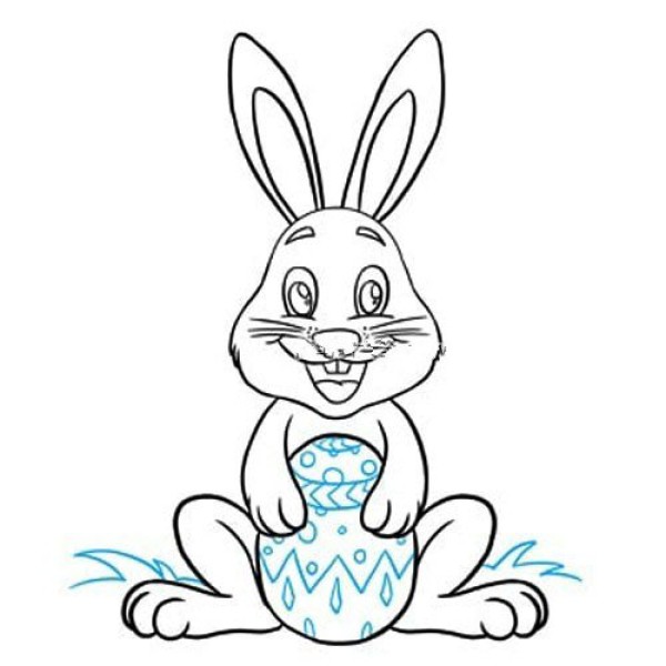 How to Draw the Easter Bunny