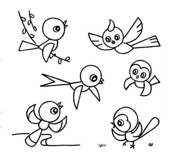 How to draw a flock of birds