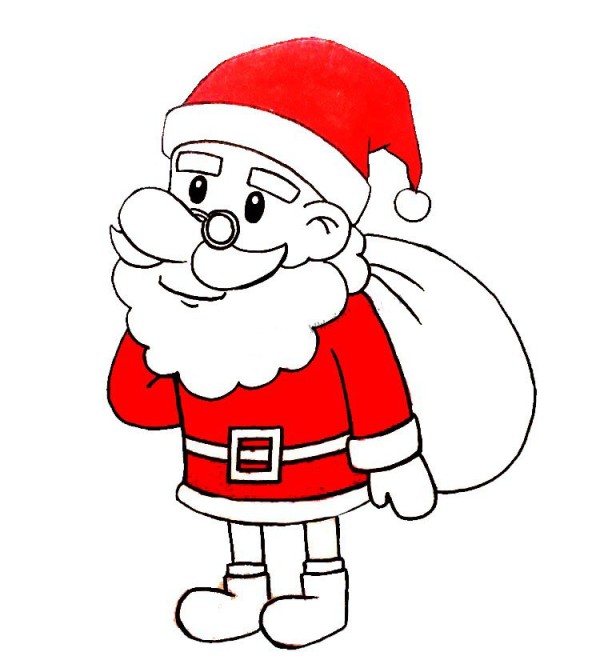 Christmas Santa Claus simple drawing tutorial