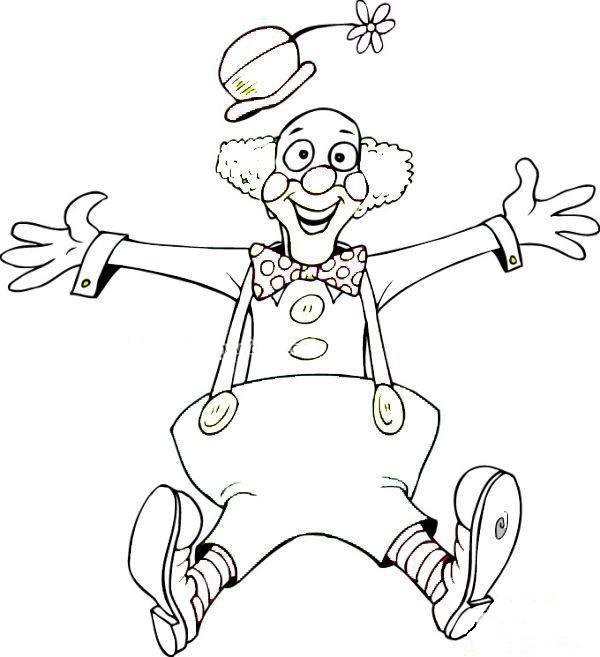 Clown simple drawing pictures