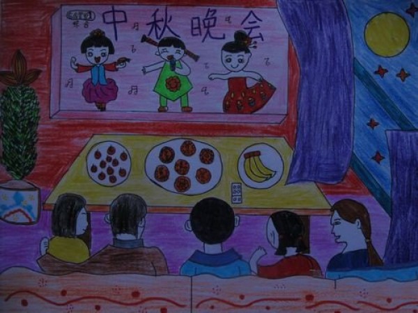 About Mid-Autumn Festival Childrens Painting-Mid-Autumn Party