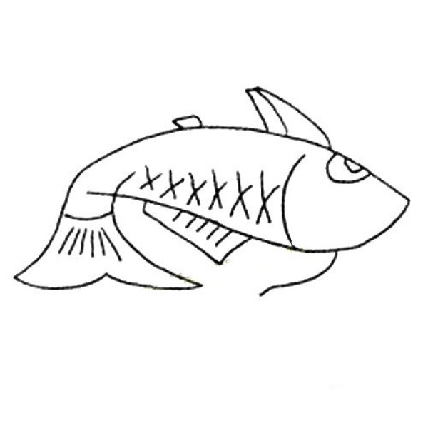 Simple strokes of carp pictures