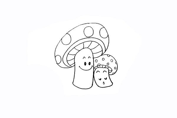 How to draw a small mushroom