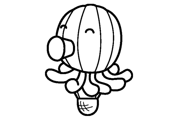 4 simple drawing pictures of cartoon hot air balloons