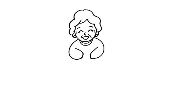 How to draw an old grandma