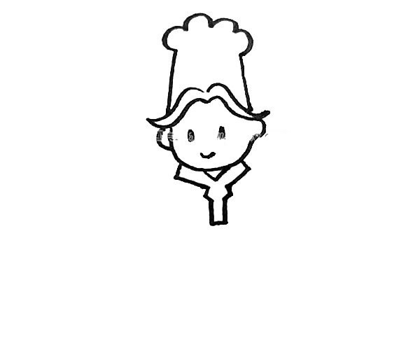 Learn to draw simple strokes of a chef