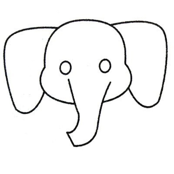 Complete collection of elephant simple strokes and drawing steps