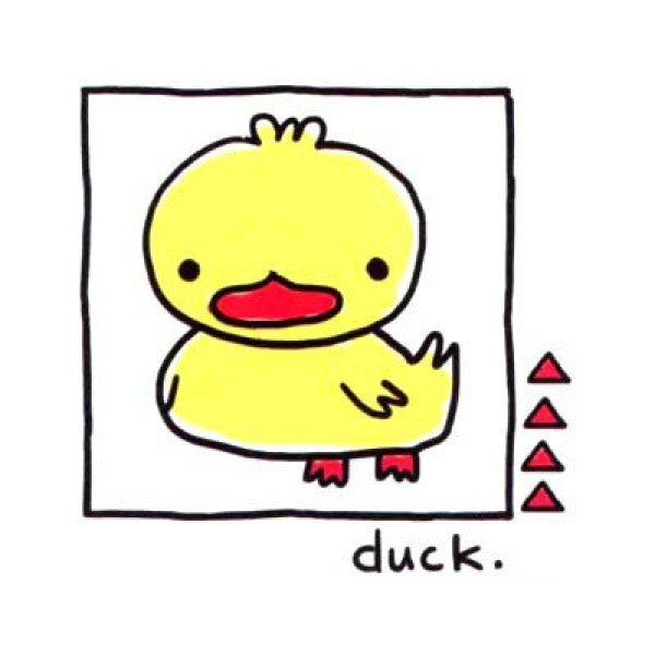 Draw a cute simple drawing in four steps. Everyone loves the little yellow duck.