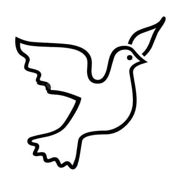 Peace dove pattern simple strokes