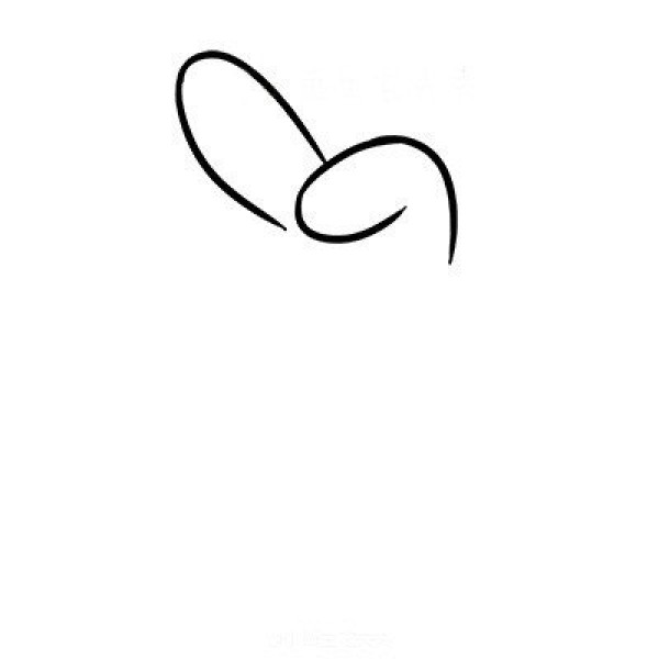 Cute cartoon rabbit simple drawing