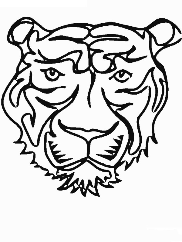 Simple strokes of tiger head