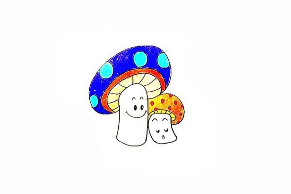 How to draw a small mushroom