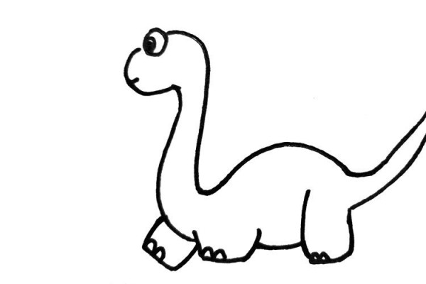 Cute Cartoon Dinosaur Simple Drawing Picture