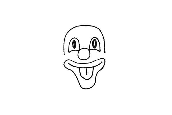 Learn to draw a clown with simple strokes