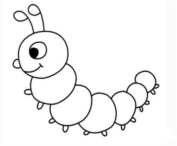 Caterpillar simple drawing: I am afraid of caterpillar simple drawing