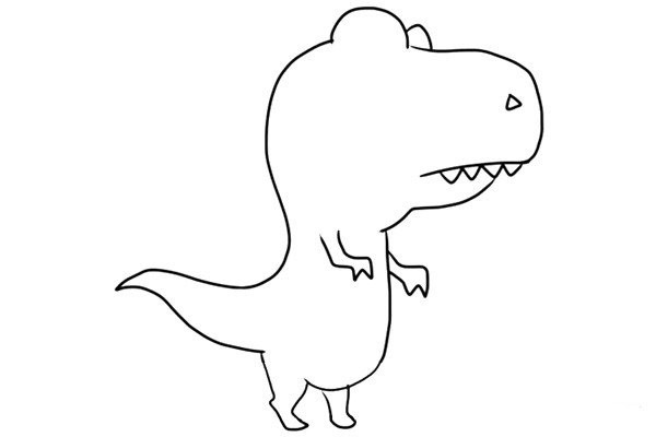 How to draw a cartoon cute Tyrannosaurus rex