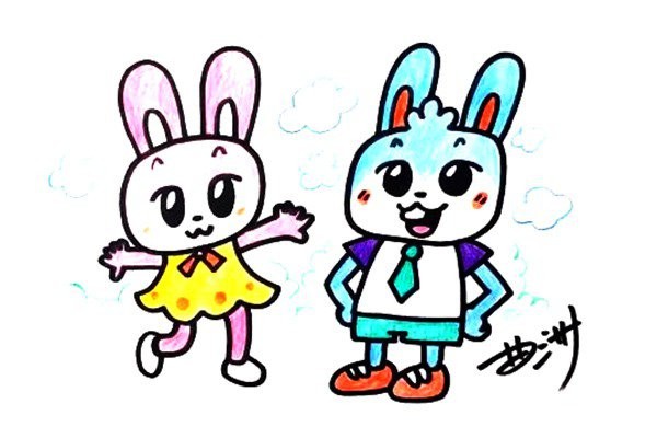 two little rabbits