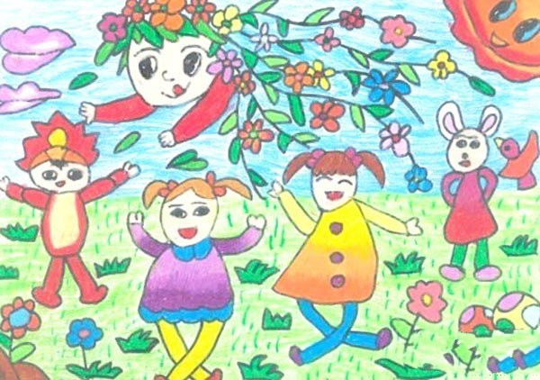 Appreciation of childrens paintings about spring