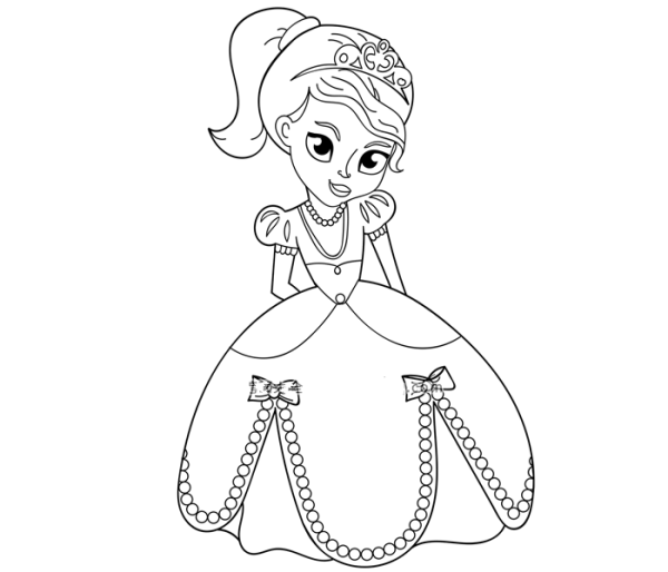 Princess wearing beautiful princess dress