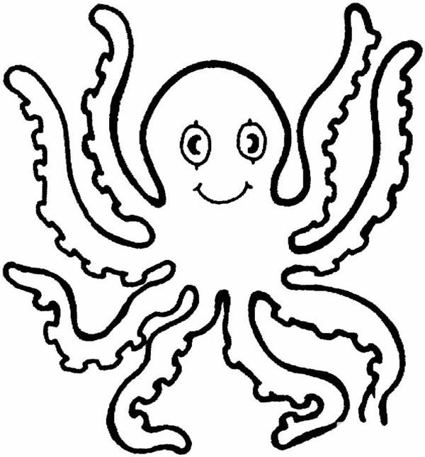 Cute octopus simple strokes