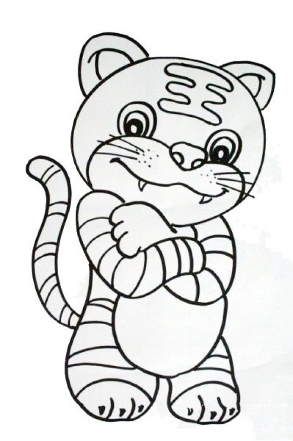 Twelve zodiac tiger simple drawing pictures