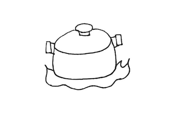 How to draw a cooking pot