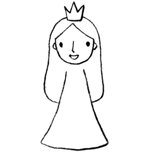 Princess simple drawing tutorial