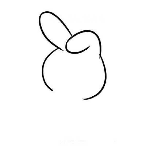 Cute cartoon rabbit simple drawing