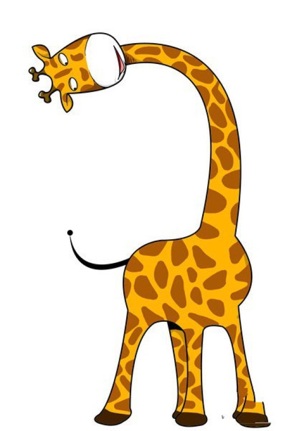 Primary school giraffe simple drawing picture