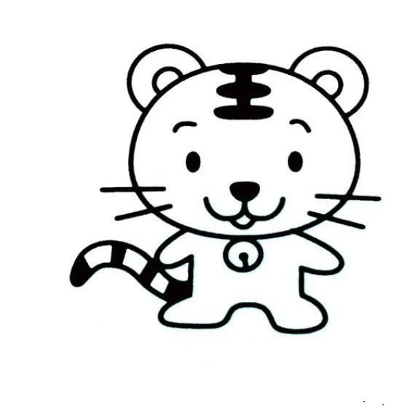 Twelve zodiac tiger simple drawings 2