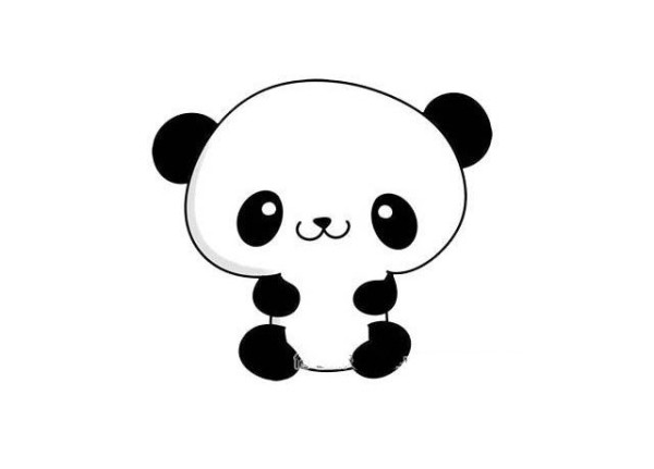 Draw a cute giant panda in seven steps