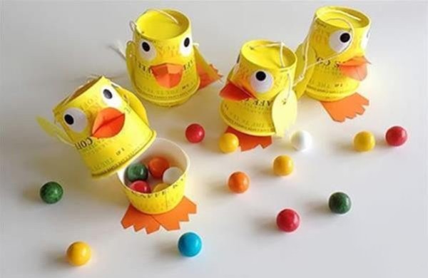 How to make duck paper cup dolls