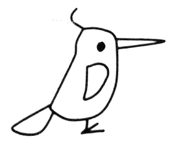 Draw a woodpecker in four easy steps