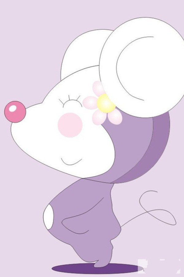 Cartoon color mouse simple drawing picture