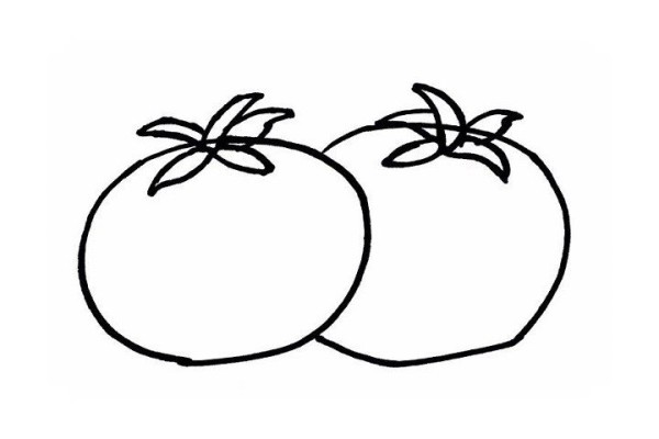 How to draw simple strokes of tomatoes