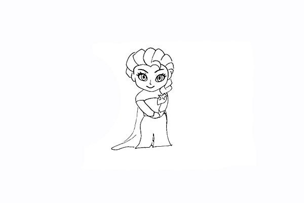 How to draw Princess Elsa